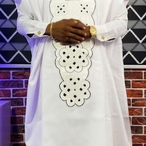 AGBADA dla mężczyzn, Afrykański AGBADA, Afrykański garnitur ślubny, Garnitur dla drużbów, Garnitur dla pana młodego, Afrykańska odzież męska, 3-częściowy garnitur męski, Darmowa ekspresowa wysyłka DHL