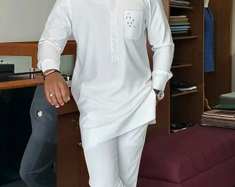 Men's Traditional Wear, African men's wear, African men's clothing, African wedding suit, Groomsmen suit, Groom's suit, men's senator suit