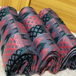Authentic Kente 6 and 12 yards Genuine Ghana handwoven Kente fabric and Kente Cloth African fabric African Bonwire Ghana Kente Traditional