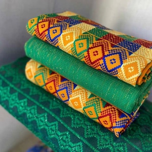 Authentieke Kente 6 yards Echte Ghana handgeweven Kente stof en Kente Doek Afrikaanse stof Afrikaanse Bonwire Ghana Kente Traditioneel