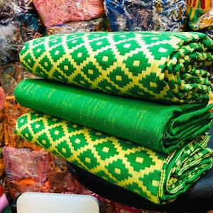Authentic Kente 6 yards Genuine Ghana handwoven Kente fabric and Kente Cloth African fabric African Bonwire Ghana Kente Traditional