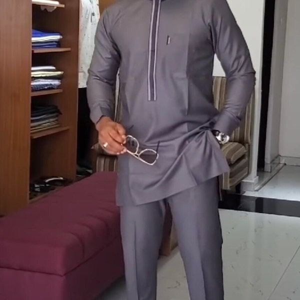 Men's Traditional Wear, African men's wear, African men's clothing, African wedding suit, Groomsmen suit, Groom's suit, men's senator suit