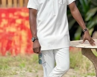 Men's Traditional Wear, African men's wear, African men's clothing, African wedding suit, Groomsmen suit, Groom's suit, men's senator suit