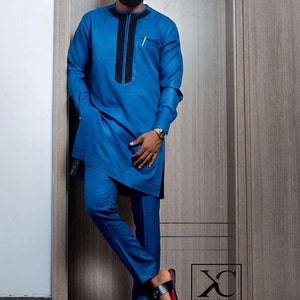 Exquisite Handcrafted Men&#39;s Agbada Kaftan | Traditional African Senator Wear | Groomsmen Suit | Premium Cultural Attire
