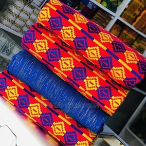 Authentieke Kente 6 en 12 yards Echte Ghana handgeweven Kente stof en Kente Doek Afrikaanse stof Afrikaanse Bonwire Ghana Kente Traditionele