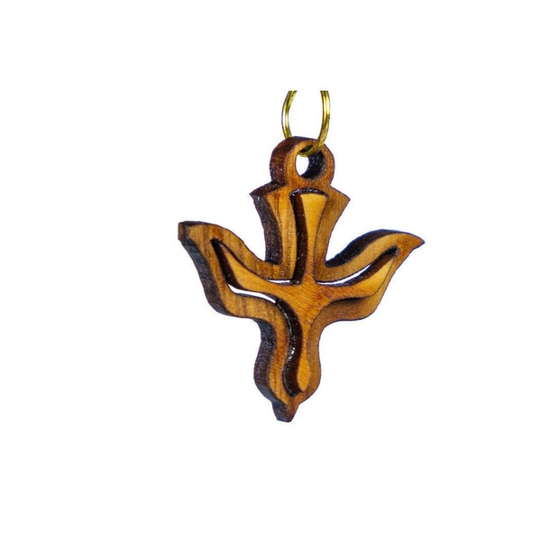 Olive Wood Dove Pendant