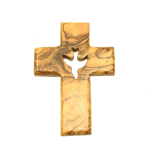 Olive Wood Dove Wall Cross, The Holy Spirt Wall Cross