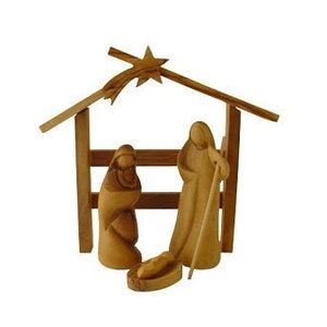 Olive Wood Nativity Set 3 pcs