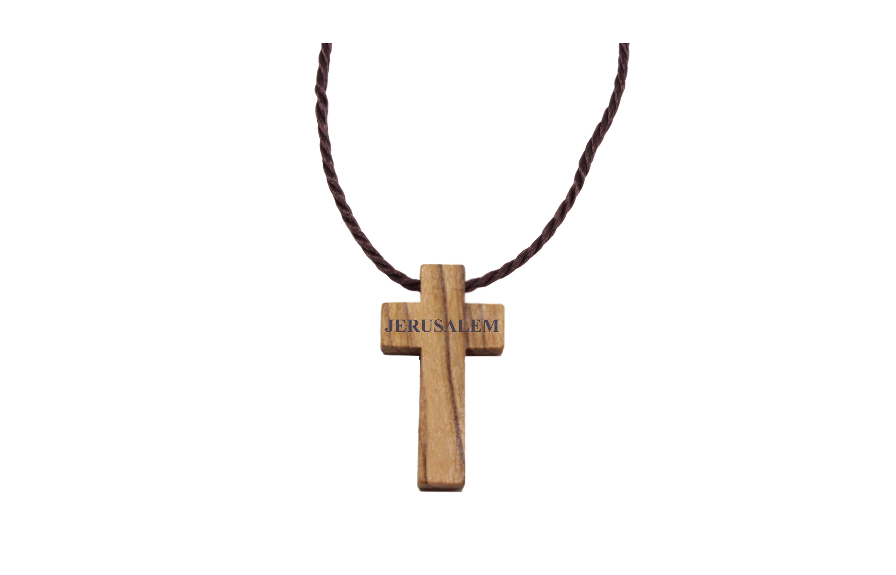 2-Piece Tau Cross Large & Small Olive Wood Necklaces Made in Bethlehem –  Novel Merk