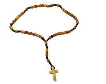 Olive Wood Rosary, 5mm Praying Beads From Bethlehem