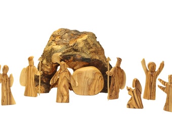 Wooden Easter Set, The Story of Jesus Resurrection  From The Tomb