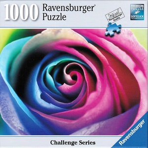 Ravensburger Challenge Series Rainbow Rose 1000 piece puzzle - Brand new sealed - Fast and FREE Shipping