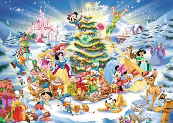 Agnes Gray Gevestigde theorie Licht Ravensburger Disney Christmas 1000 Piece Puzzle Brand New - Etsy