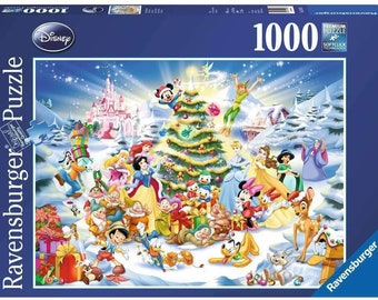 schaak Spotlijster lettergreep Ravensburger Disney Christmas 1000 Piece Puzzle Brand New - Etsy Finland
