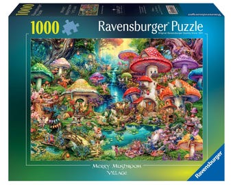 Ravensburger Merry Mushroom Village 1000 Piece Puzzle by Aimee Stewart - Brand new sealed - Fast and Free Shipping