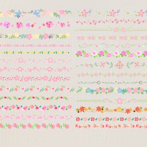 Pu&ograve; includere: Un set di 20 bordi floreali con vari fiori rosa, bianchi e verdi, foglie e viti. Questi bordi sono perfetti per aggiungere un tocco di eleganza a qualsiasi progetto.