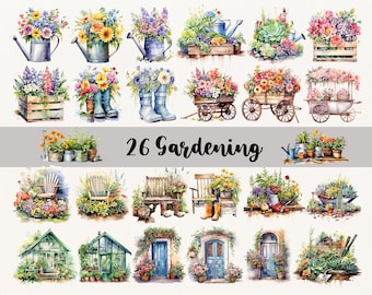 26 Gardening Png, Gardening Clipart, Plant Lover Png, Gardening Tools Svg, House Plants Png, Botanical Png, Plants Png, Instant Download
