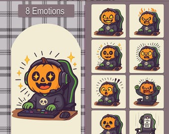 Vtuber Pumpkin, Gamer Boy Vtuber, Gaming Pngtuber, Vtuber Halloween, Vtube Studio Model, Cute Vtuber, Game Twitch Avatar, Premade Veadotube