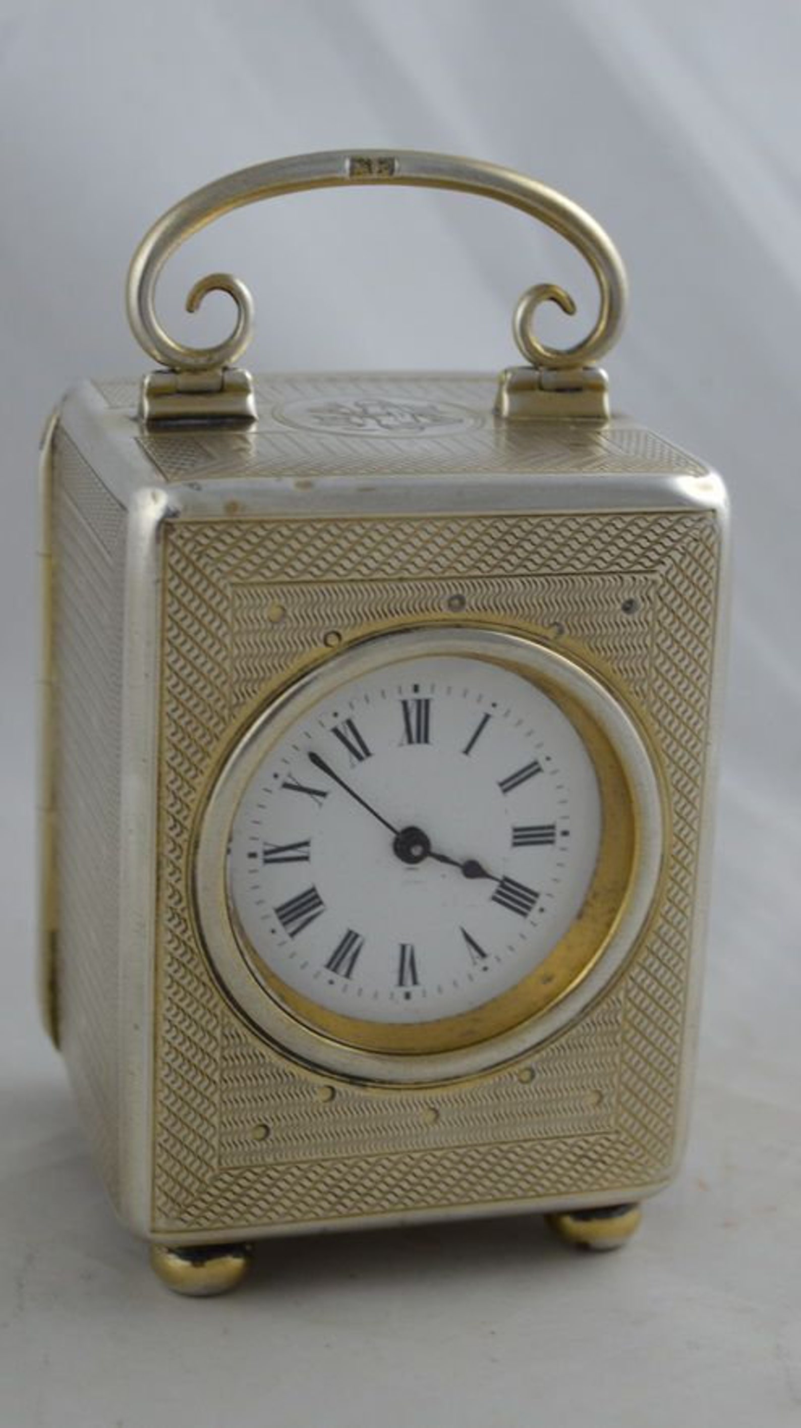 1911 Edwardian Silver Small Carriage Clock Etsy