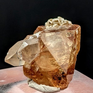 15 Grams Very Beautiful Combination of Quartz in Sherry Brown Topaz Crystal With Mica From Skardu Pakistan