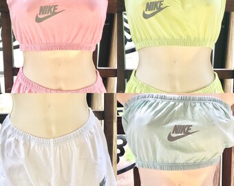nike crop top and shorts outfit