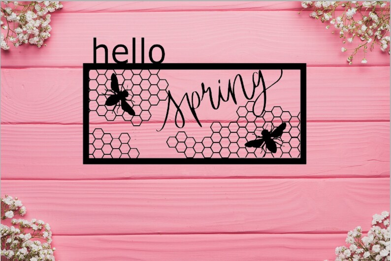 Hello Spring Bee Wall Art
