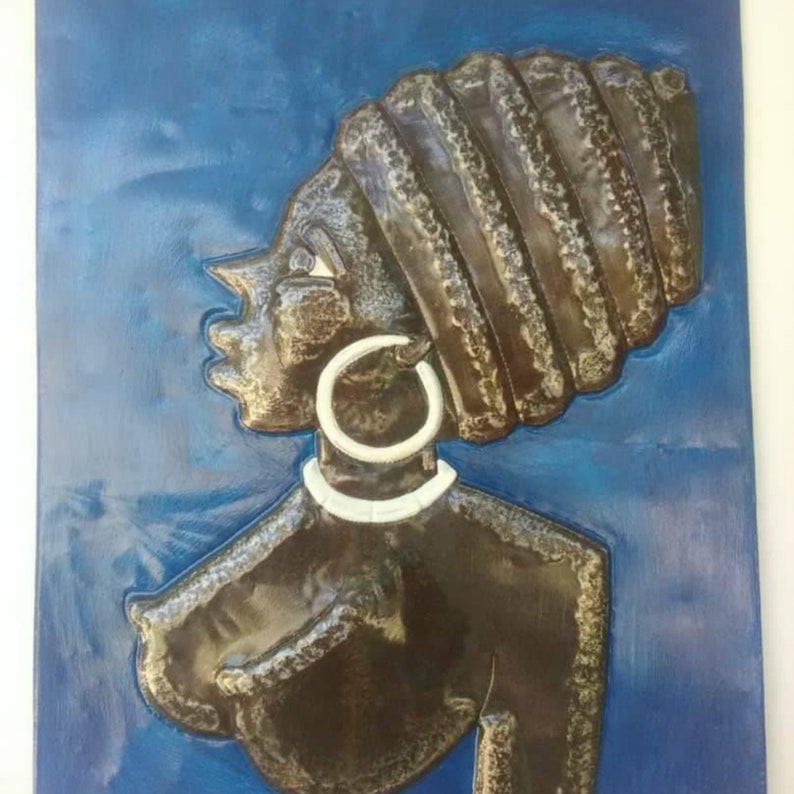 Haitian Metal Wall Art Size 24 X 32 Etsy