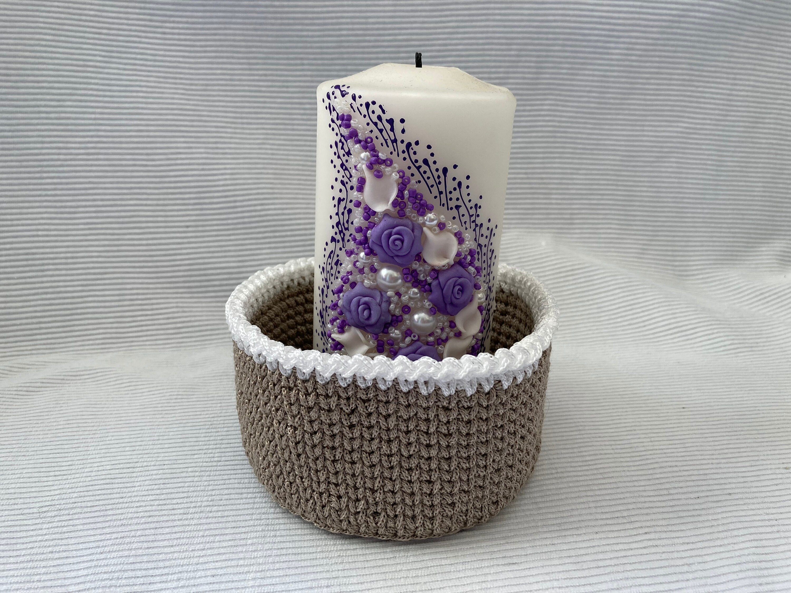 Pequeña cesta de almacenamiento Acabado decorativo de la | Etsy