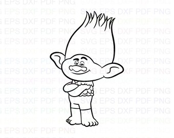 Coloring Page Trolls Etsy