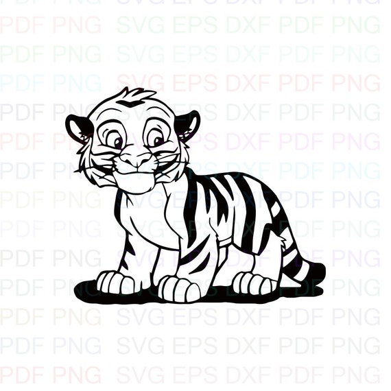 Download Rajah Baby Aladdin Outline Svg Stitch Silhouette Coloring Etsy