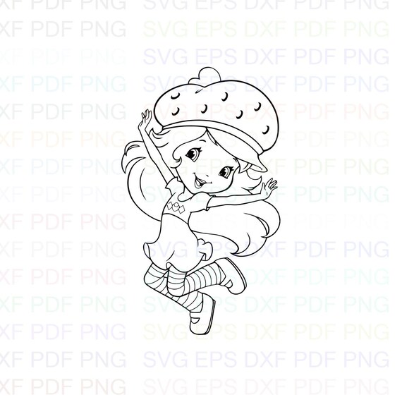 Download Strawberry Shortcake Berry Bitty Adventures Outline Svg Etsy