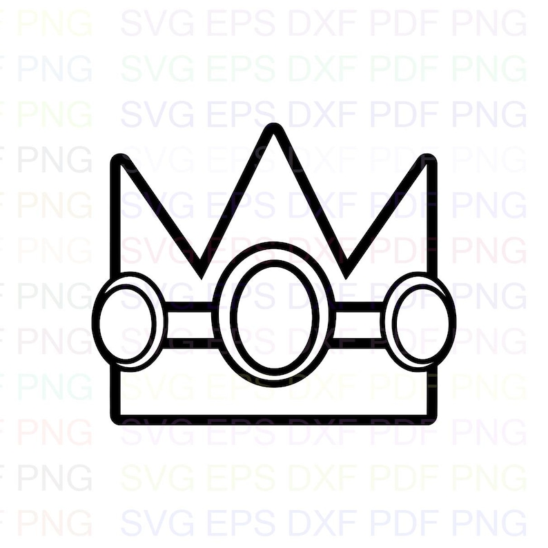 Download Princess Peach Crown Outline Svg Stitch silhouette ...