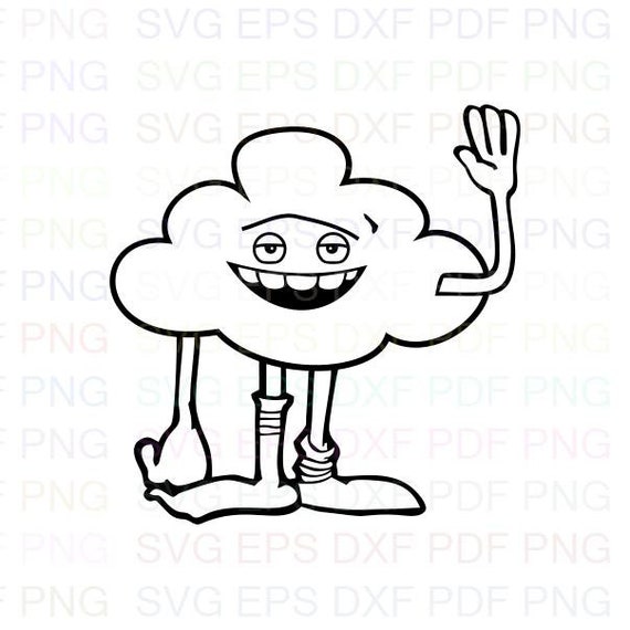 Cloud Guy 2 Trolls Outline Svg Stitch Silhouette Coloring Etsy