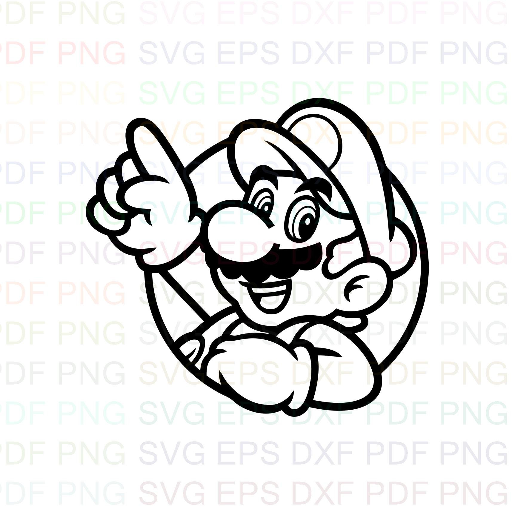 Super Mario Bros Waving His Hand Through A Circle Outline Svg Etsy Super Mario Bros Waving His Hand Through A Circle Outline Svg Etsy