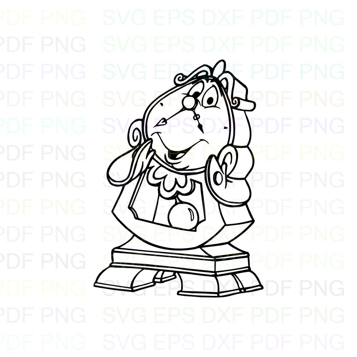 Cogsworth Coloring Page Coloring Pages