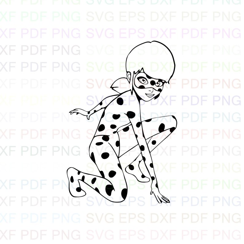 Miraculous Ladybug Angie Nasca Full Mask Outline Svg ...