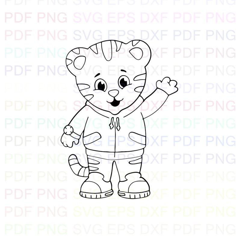 Daniel Tigers Neighborhood Outline Svg Stitch silhouette | Etsy