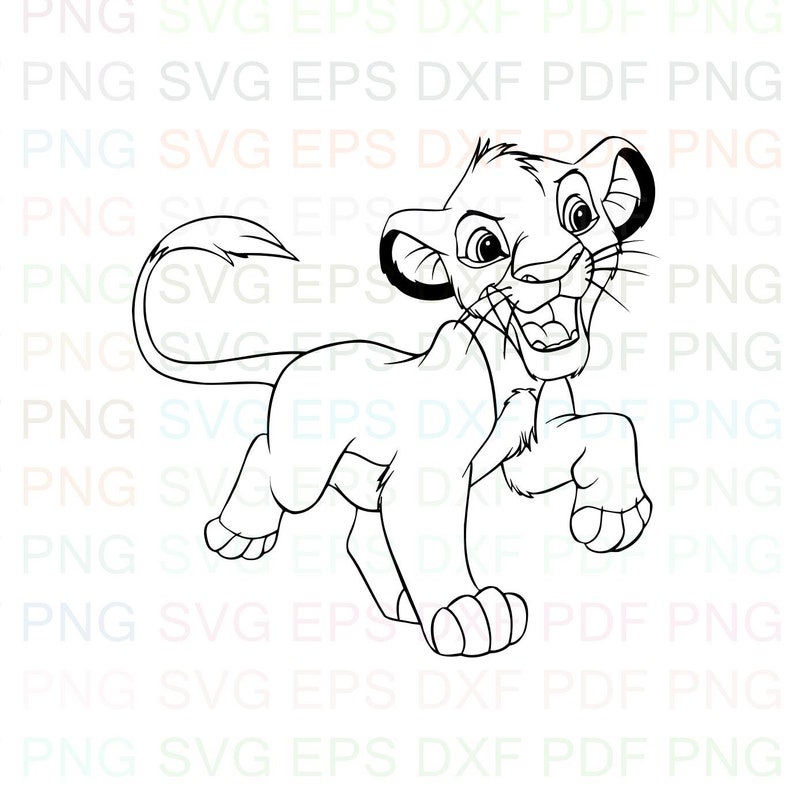 Free Free 298 Lion King Outline Svg SVG PNG EPS DXF File