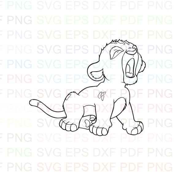 Free Free 146 Baby Lion Outline Svg SVG PNG EPS DXF File