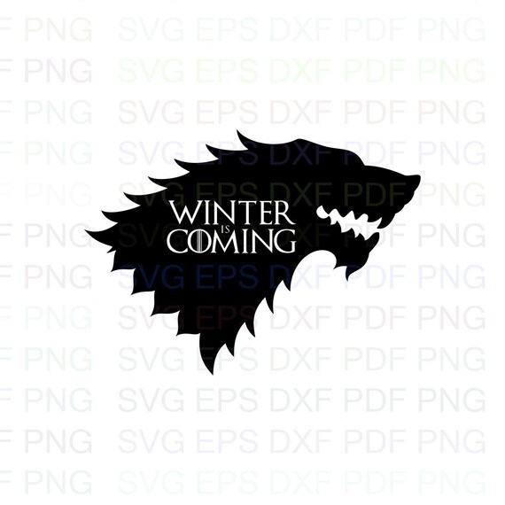 Download Stark Wolves Game Of Thrones Winter Is Coming Outline Svg Etsy