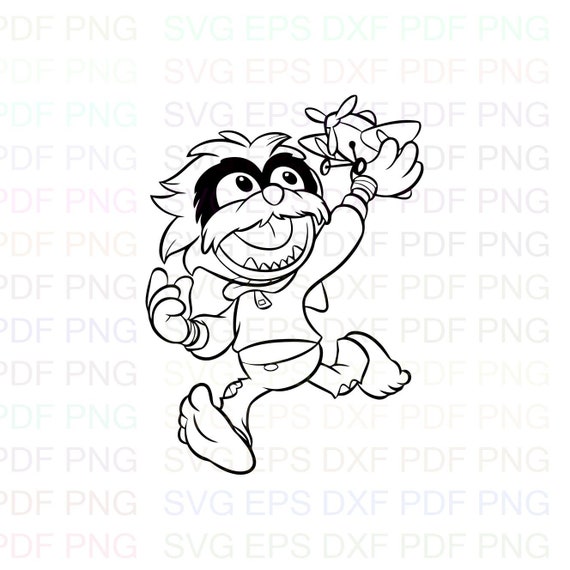 Download Animal Muppet Babies Outline Svg Stitch Silhouette Coloring Etsy
