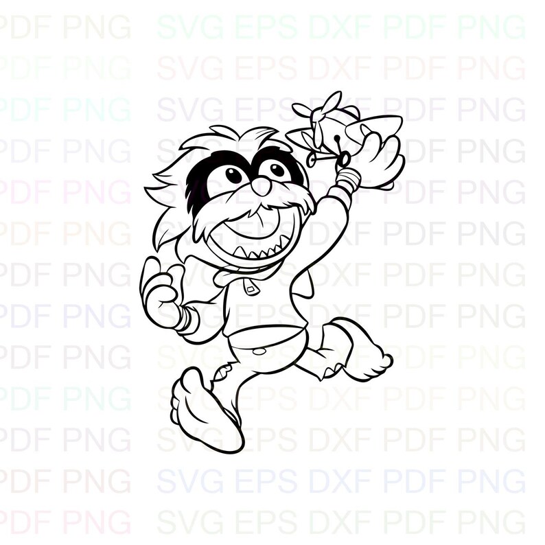Download Animal Muppet Babies Outline Svg Stitch silhouette ...