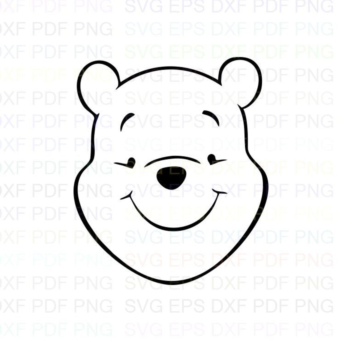 Bear Winnie The Pooh 18 Outline Svg Stitch silhouette Etsy