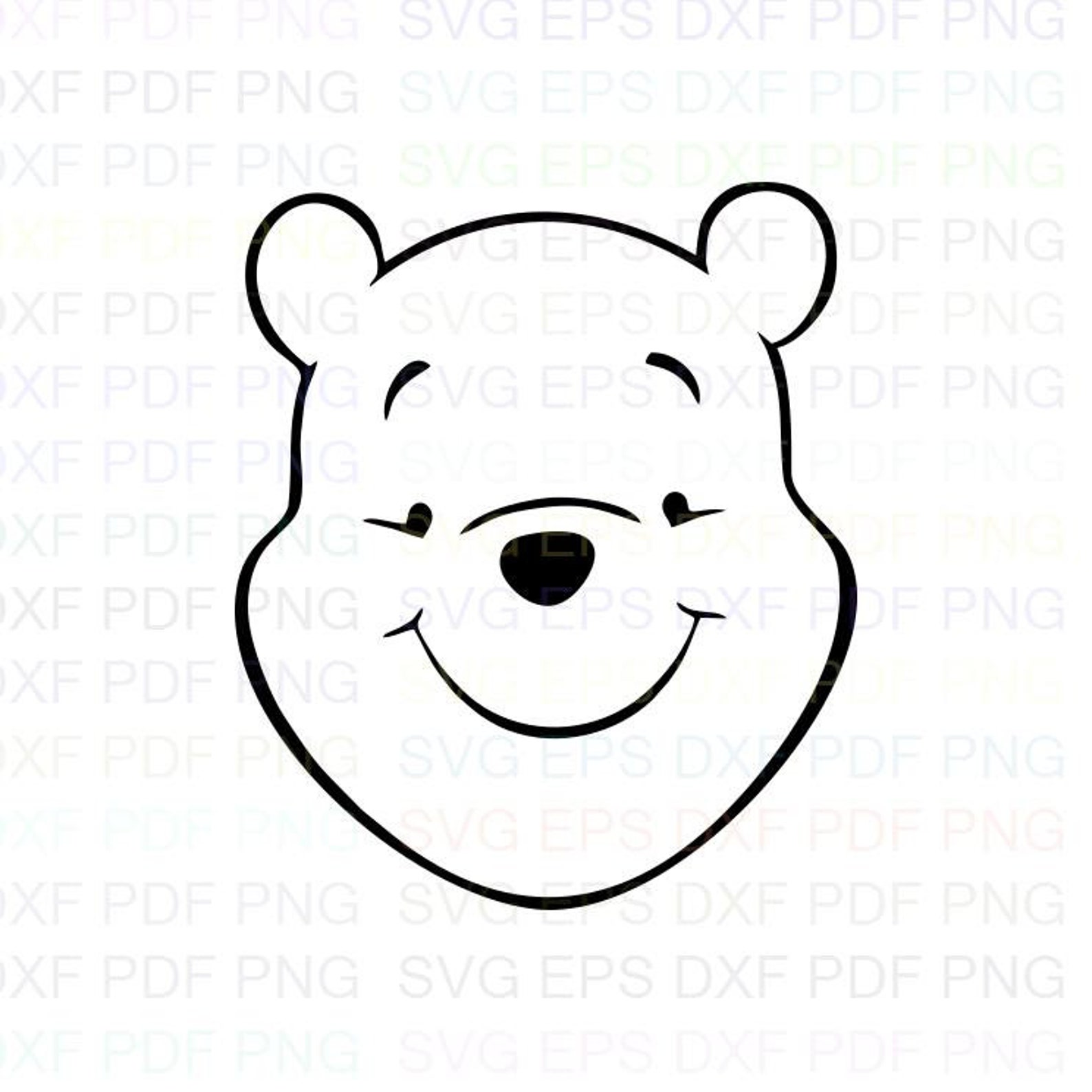 Bear Winnie The Pooh 18 Outline Svg Stitch silhouette Etsy Bear Winnie The Pooh 18 Outline Svg Stitch silhouette Etsy