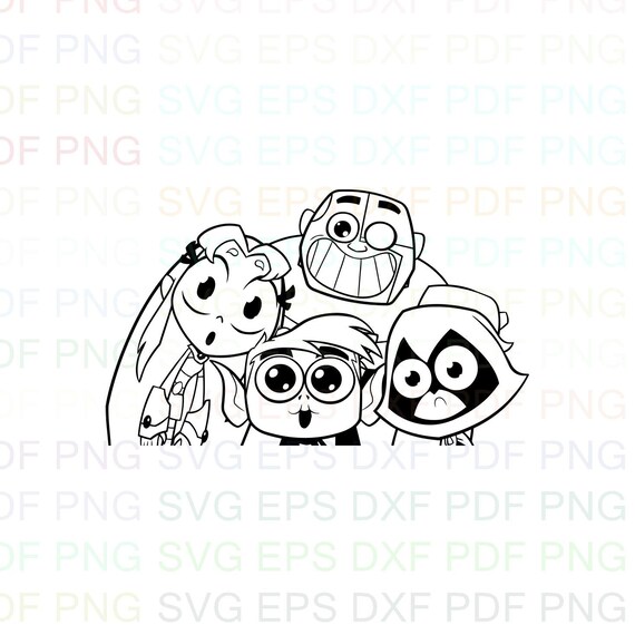 Download Raven And Starfire And Cyborg And Beast Boy Teen Titans Go Etsy