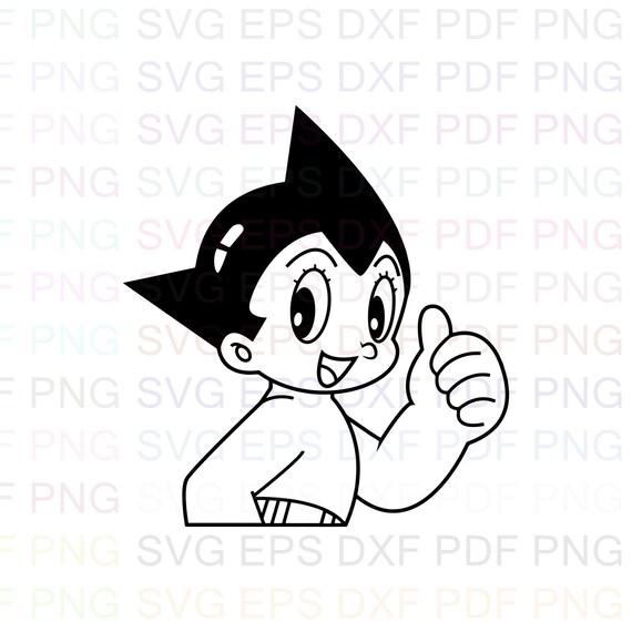 Download Astro Boy Outline Svg Stitch Silhouette Coloring Page Svg Etsy