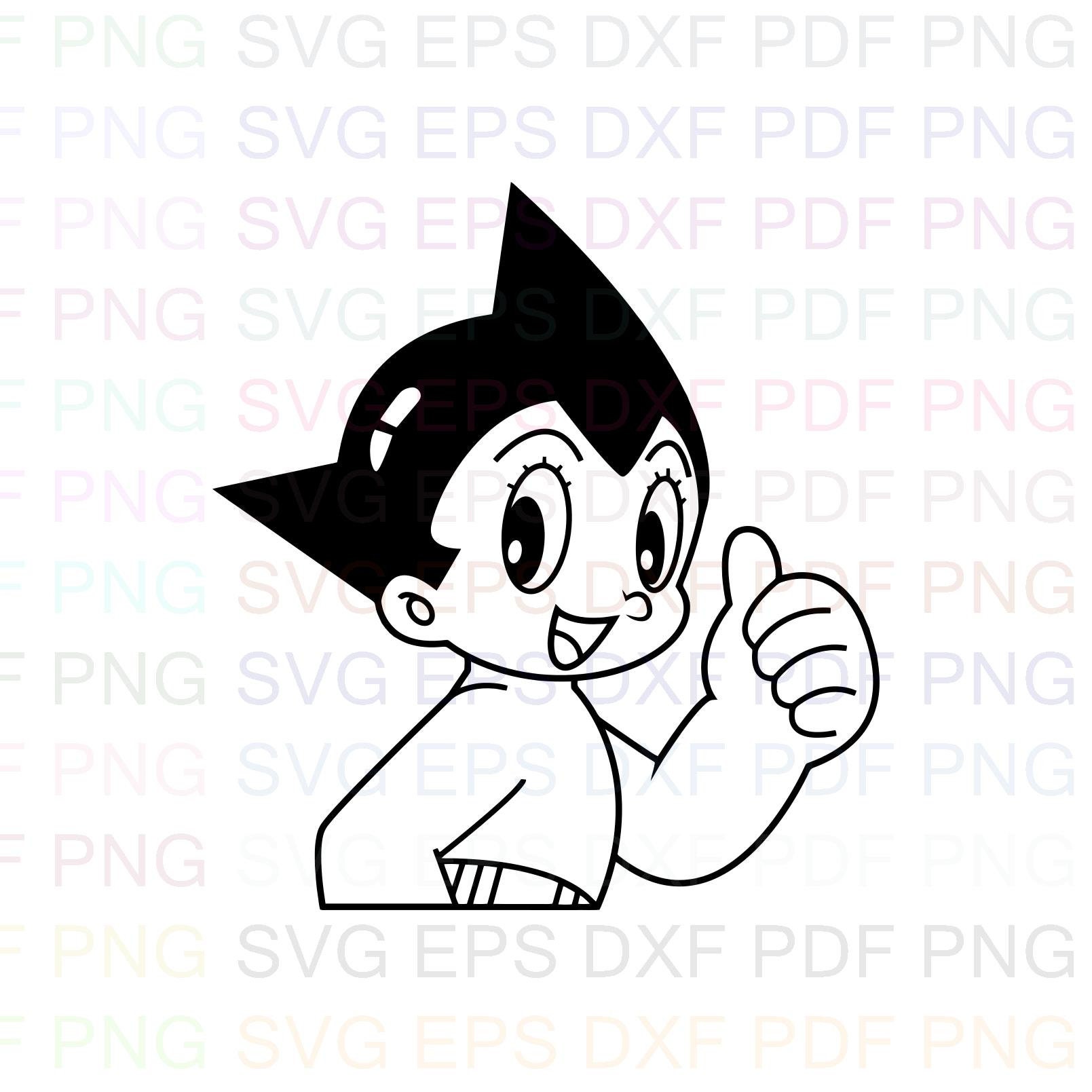 Download Astro Boy Outline Svg Stitch Silhouette Coloring Page Svg Etsy