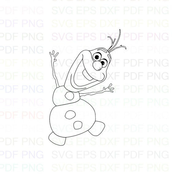 Download Frozen Olaf Dancing 2 Outline Svg Stitch Silhouette Coloring Etsy