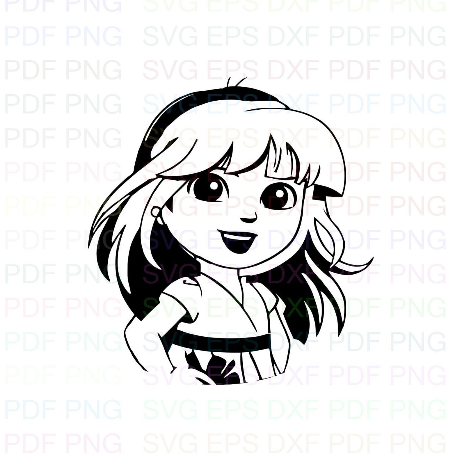 Dora And Friends Very Beautiful Outline Svg Stitch silhouette | Etsy