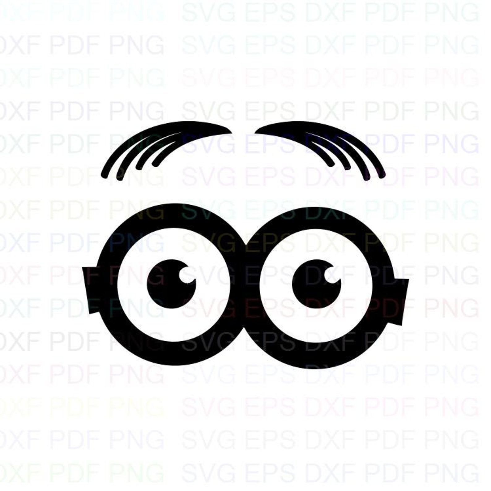 Minion Face Despicable Me Outline Svg Stitch silhouette | Etsy